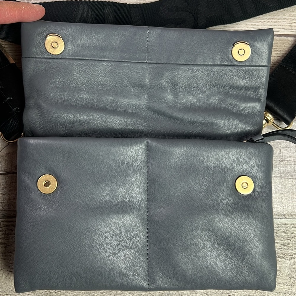 All Saints Ezra Logo Strap Leather Crossbody Bag - Picture 7 of 11